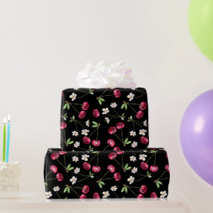 Zoete Rode Kersen Patroon Cadeaupapier