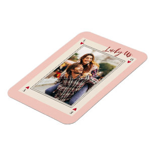 Zoete Romantische Retro Valentijnsdag Cadeau Foto Magneet