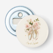 Zoete Rosé Ballet Soirée, op maat gemaakt Button Flesopener (Voorkant)