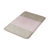 Zoete roze beige horizontale strepen jute mat (Gekanteld)