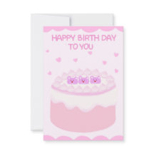 Zoete roze cake gefelicitard