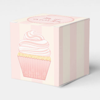 Zoete Roze Elegante Cupcake Bedankdoosjes