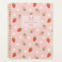 Zoete Roze en Rode Aardbeien Monogram Dagelijks