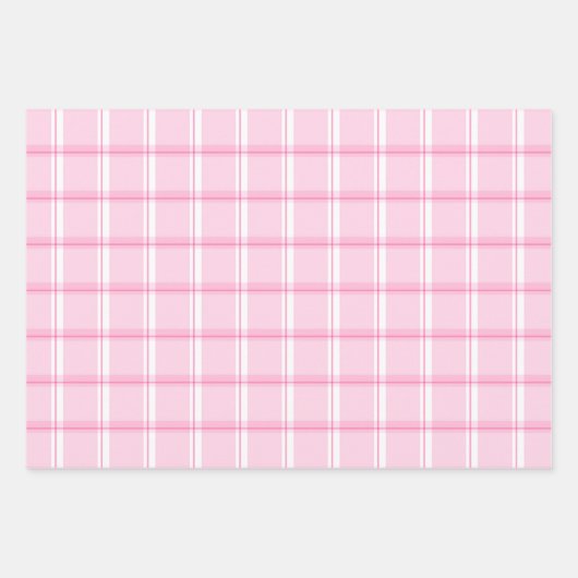 Zoete roze en witte speldenpatroon inpakpapier vel (Voorkant 3)