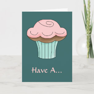Zoete roze gebakken koekjes Blauwgroen Kaart
