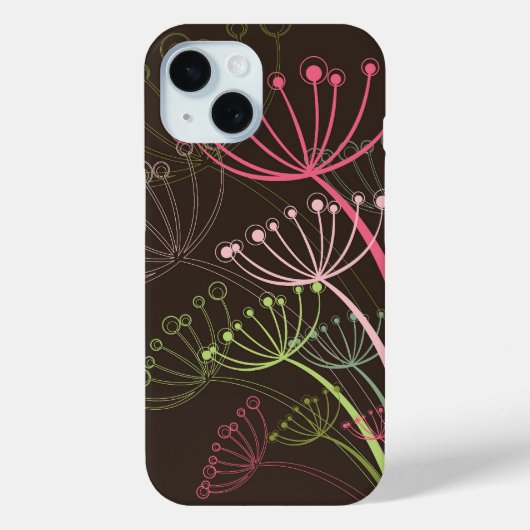 Zoete roze grillige paardenbloemen chique bloemkun Case-Mate iPhone case (Achterkant)