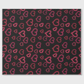 Zoete roze hartenpatroon op aangepaste kleur cadeaupapier (Vlak)