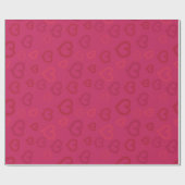 Zoete roze hartenpatroon op aangepaste kleur cadeaupapier (Vlak)