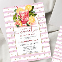 Zoete Roze Limonade Baby Shower