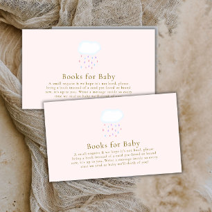 Zoete Roze Regendruppel Meisje Boeken Voor Baby Sh Informatiekaartje