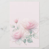 Zoete roze rozen briefpapier (Achterkant)