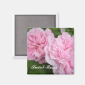 Zoete roze rozen magneet (Voorkant / Achterkant)