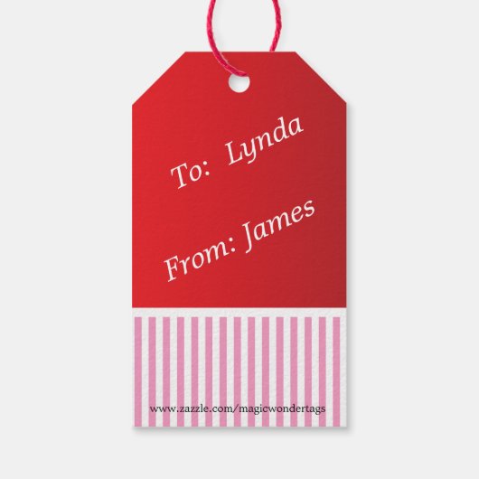 Zoete roze Valentijn uilen Cadeaulabel (Achterkant)