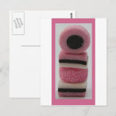 zoete roze vloeistof briefkaart (Voorkant / Achterkant)