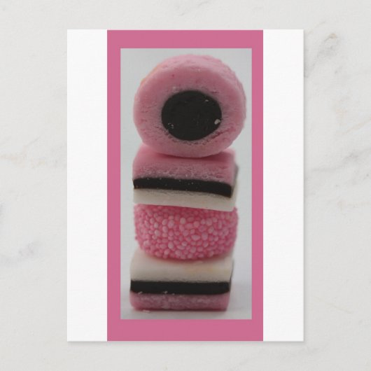 zoete roze vloeistof briefkaart (Voorkant)