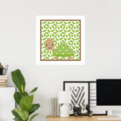 Zoete Safari Kleine Schildpad Babykamer Muur Kunst Poster (Thuiskantoor)