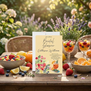 Zoete & sappige fruitfeest bruiloftsborrel kaart