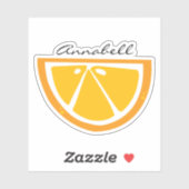 Zoete sappige Oranje plakillustratie Sticker (Vel)