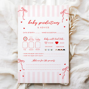 Zoete schat Baby Shower Voorspelling & Advies Spel