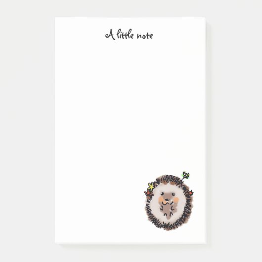 zoete schattig gekrulde egel post-it® notes (Voorkant)