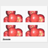 Zoete & scherpe rode appels - biologische fruitpri rechthoekige sticker (Vel)