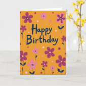 Zoete Script Bloem Kaart (Gele Bloem)