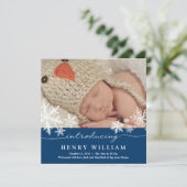 Zoete Sneeuwvlokken | Aankondiging van het Baby (Staand voorkant)