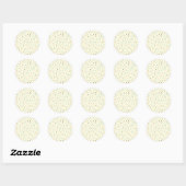 Zoete sprinken Ronde Stickers (Vanilla Cream) (Vel)