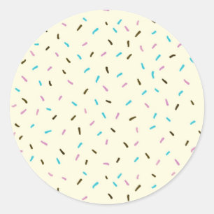 Zoete sprinken Ronde Stickers (Vanilla Cream)