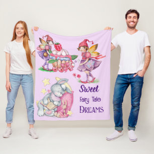 Zoete sprookjesdromen fleece deken