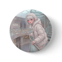 Zoete Stellaire Engel: Anime Meisje met Zilver Haa