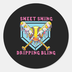 Zoete Swing Drip Bling Zachte Ijs Drip S Ronde Sticker