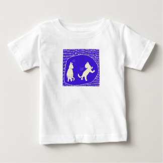 Zoete T-shirt met Twee Pratende Katten in Koningsb