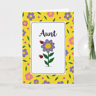 Zoete Tante Dag Bloemkaart Kaart