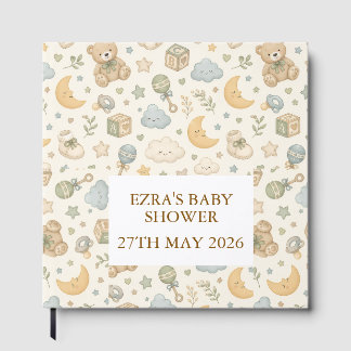 Zoete Teddy Beer Baby Shower Gastboek | Geslacht N Gastenboek