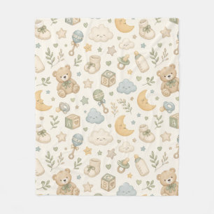 Zoete teddybeer baby fleece deken Geslacht