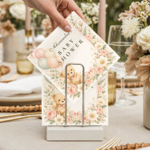 Zoete Teddybeer Bloemen Baby Shower