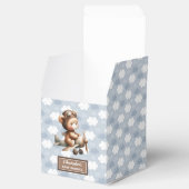 Zoete teddybeer piloot jongen douche gunst box bla bedankdoosjes (Geopend)