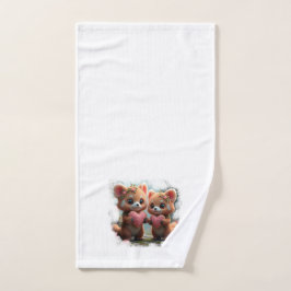 Zoete teddyberen handdoek