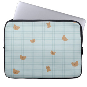 Zoete Teddyberen Naadloos Patroon – Schattig Baby Laptop Sleeve