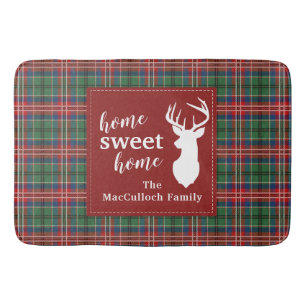 Zoete Thuis Tartan MacCulloch Gepersonaliseerde Pl Badmat