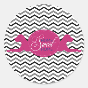 Zoete thuis zoete ronde sticker