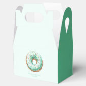 Zoete tijd pastel groene donut verjaardag bedankdoosjes (Geopend)