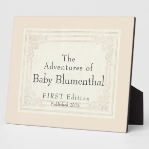 Zoete titel Titel boek Aangepaste Baby Fotoplaat