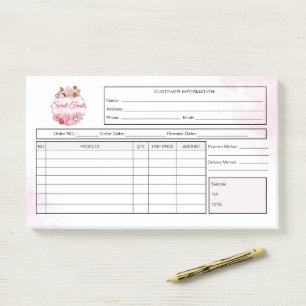 Zoete Treats Bakkerij Bon Factuur Post-it® Notes