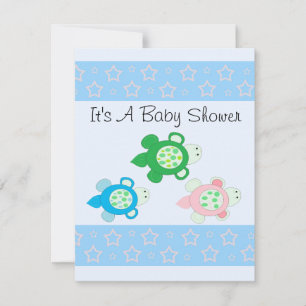 Zoete Turtle Baby Shower Kaart