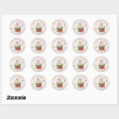 Zoete Vakantie Cupcake Persoonlijk Ronde Sticker (Vel)