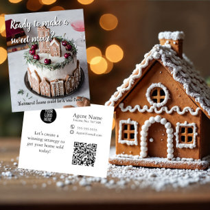 Zoete verhuizing Vastgoed Kerst Mailer gingerbread Flyer