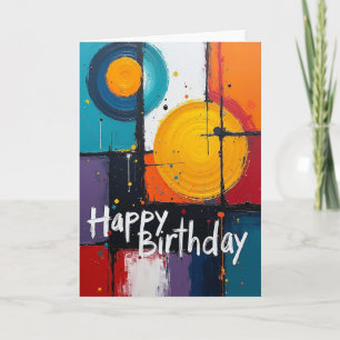 Zoete Verjaardag Abstracte Kunstkaart Kaart
