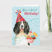 Zoete Verjaardag Engelse Springer Spaniel Kaart (Voorkant)